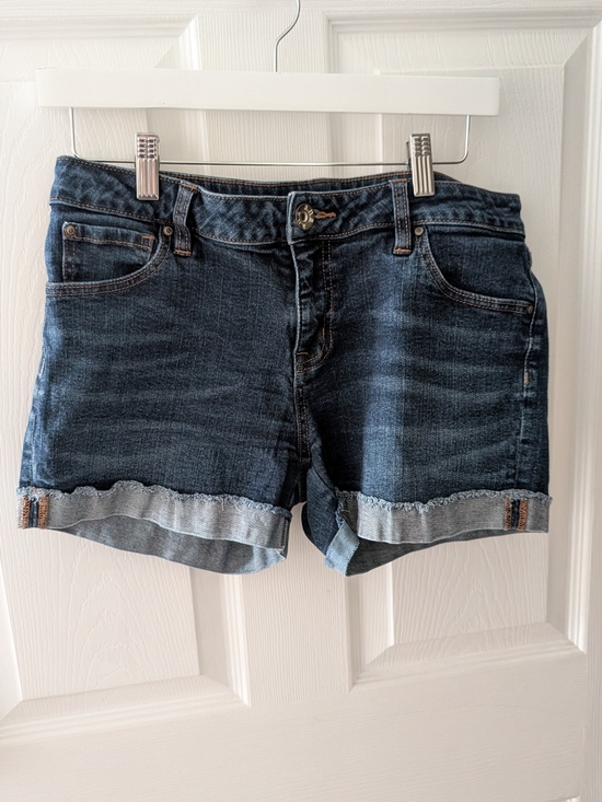 a.n.a Pants - ANA Dark Blue Denim Roll-Cuff Women's Shorts